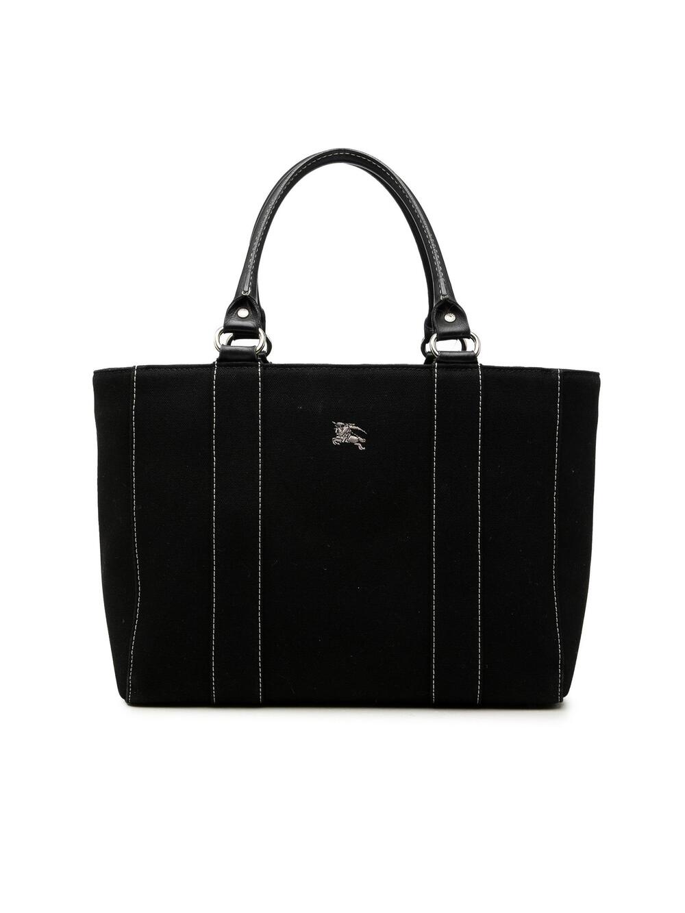Burberry Canvas Tote Pre-Loved Black #357454B37B